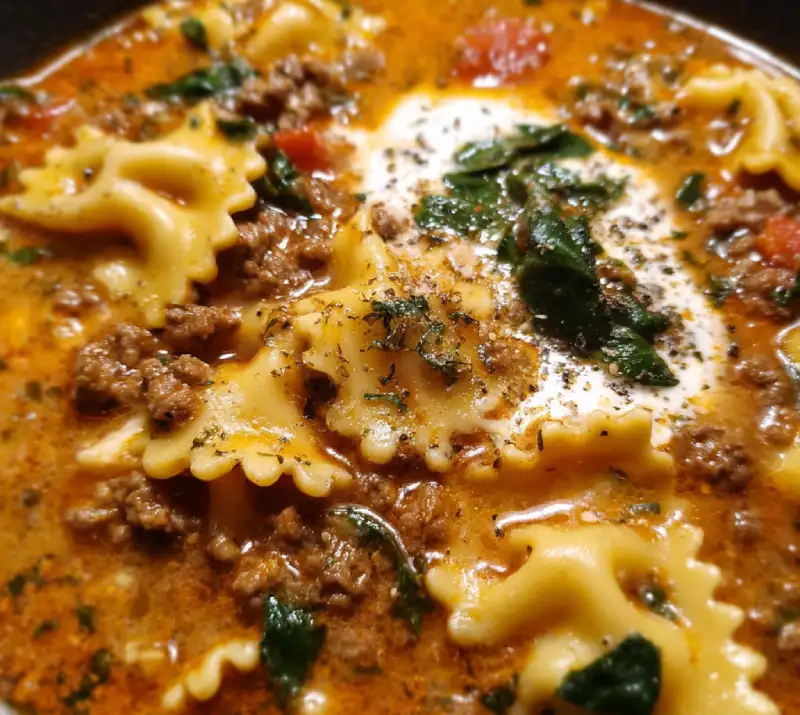 One-Pot Lasagna Soup