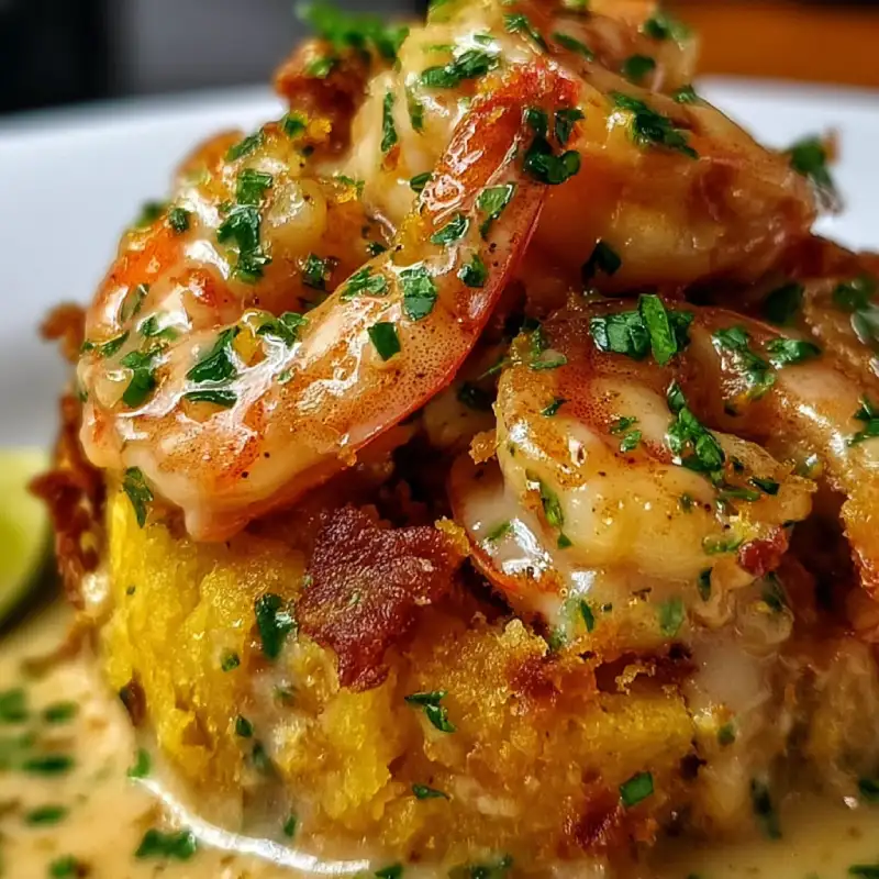 Garlic Shrimp Mofongo