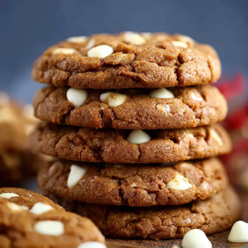 Gingerbread White Chocolate Chip Cookies