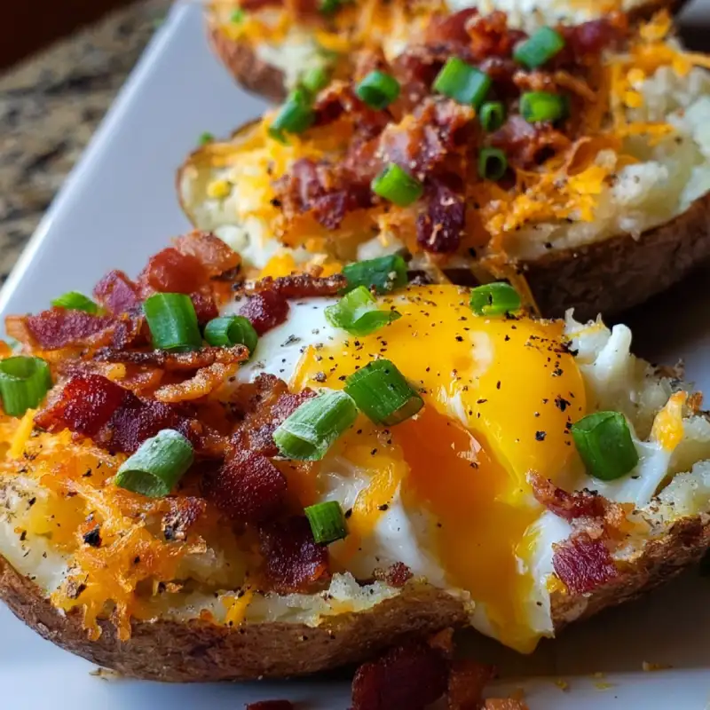 Baked Loaded Breakfast Potatoes
