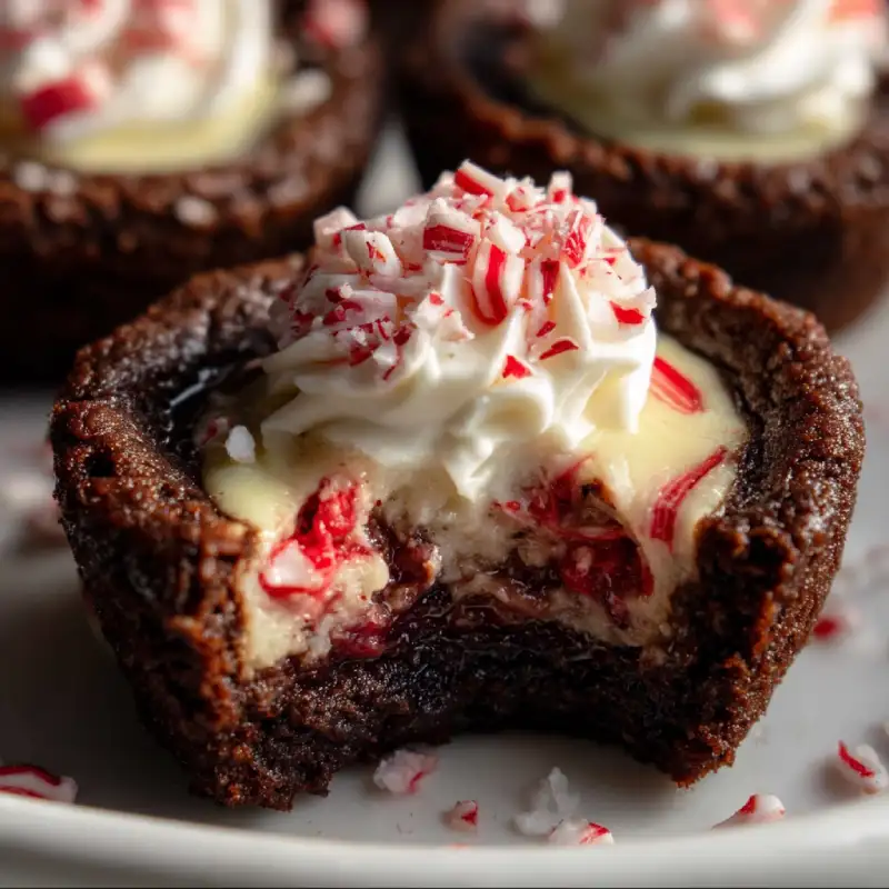 Chocolate Peppermint Cookie Cups
