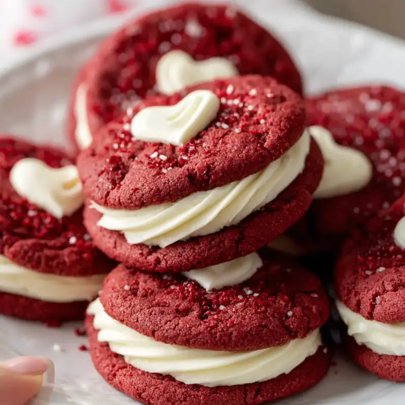 Red Velvet Sugar Cookies