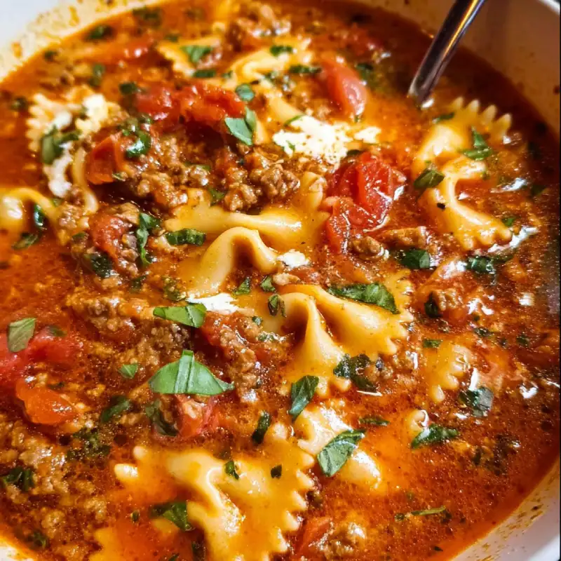 Easy Lasagna Soup