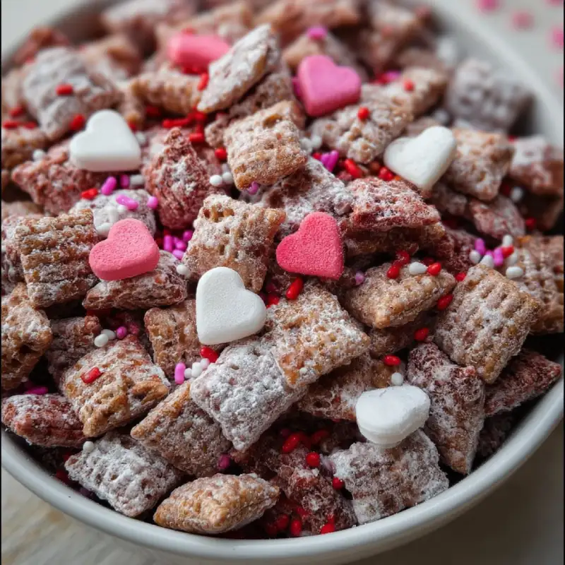 Valentine’s Day Muddy Buddies: A Sweet Delight Recipe!