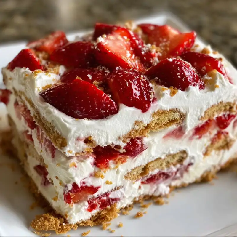 Strawberry Cream Cheese Icebox Cake