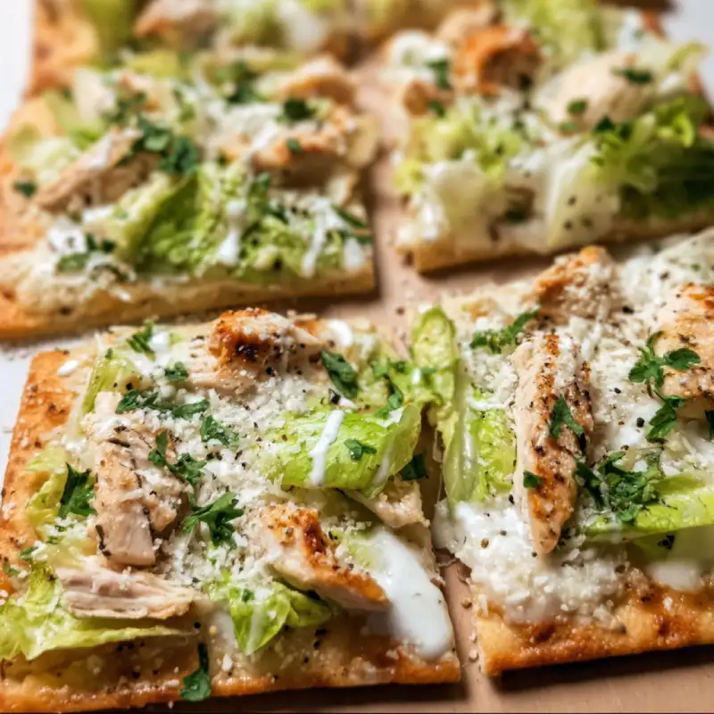 Chicken Caesar Flatbread