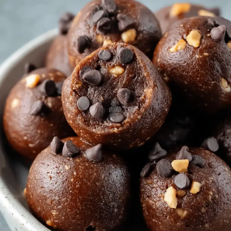 No-Bake Cottage Cheese Brownie Batter Protein Bites