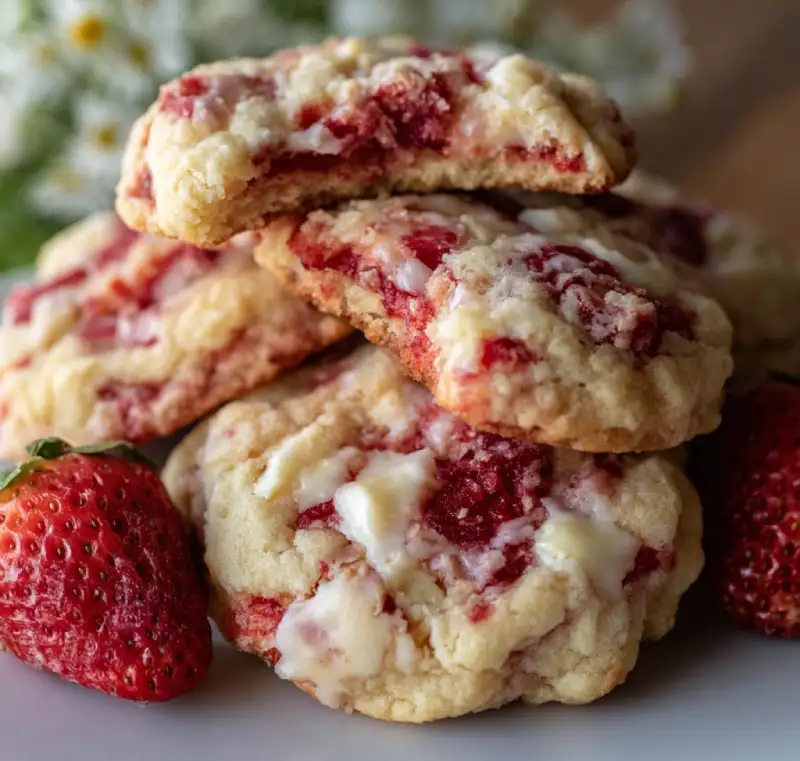 Strawberry Cheesecake Cookies