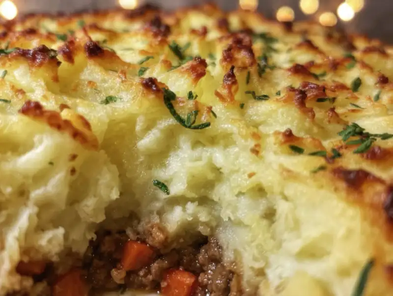 Shepherd’s Pie Recipe with Creamy Garlic Mashed Potato