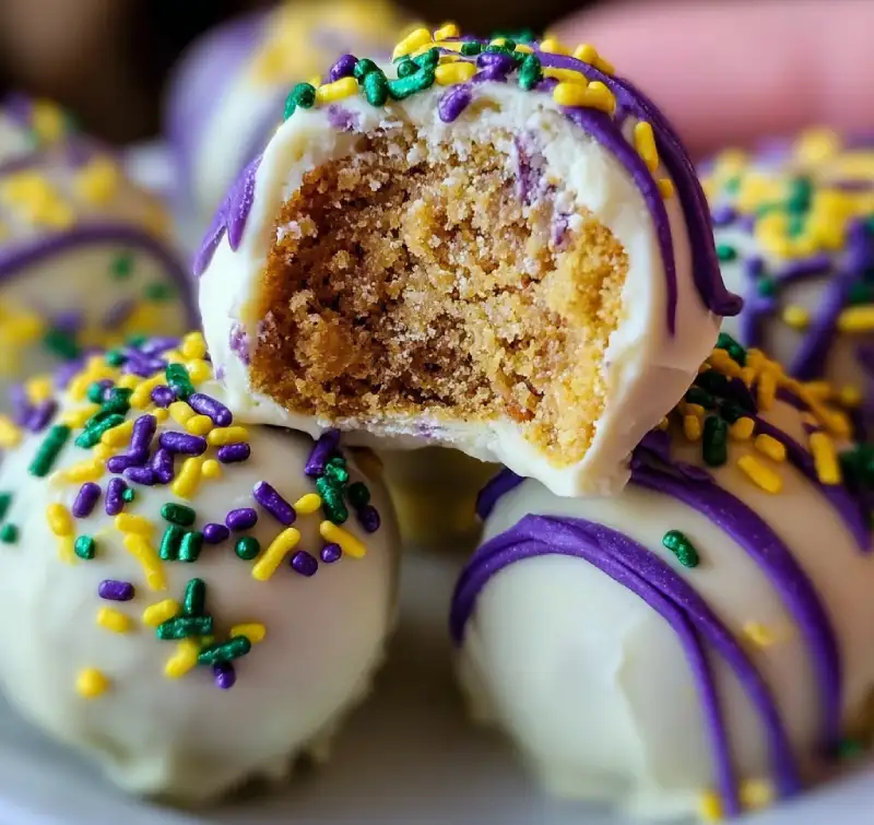 Mardi Gras King Cake Oreo Truffles