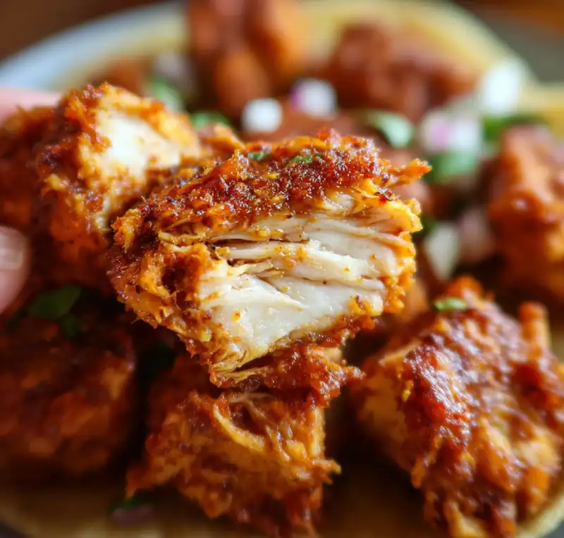 Spicy Air Fryer Jackfruit Chicken