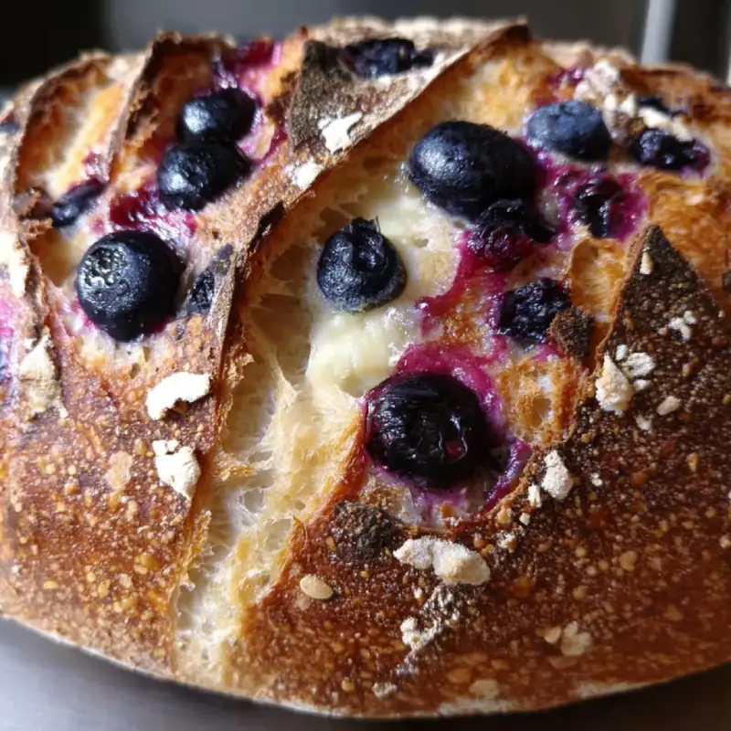 blueberry lemon cream cheese sourdough