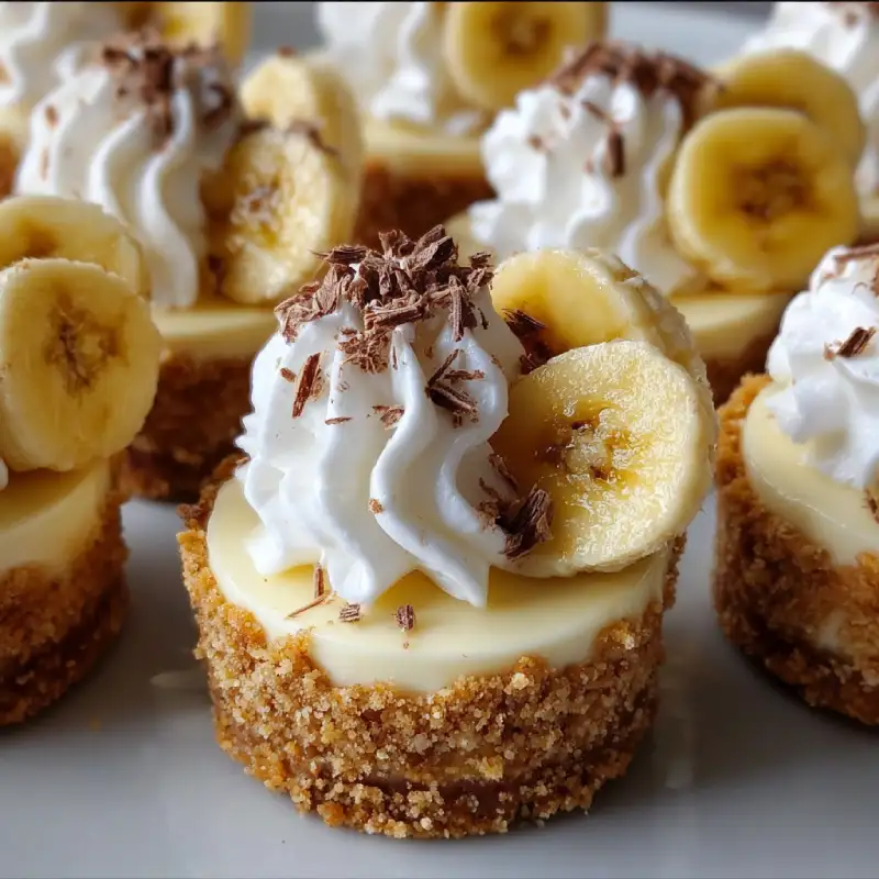 No-Bake Mini Banana Cream Pies