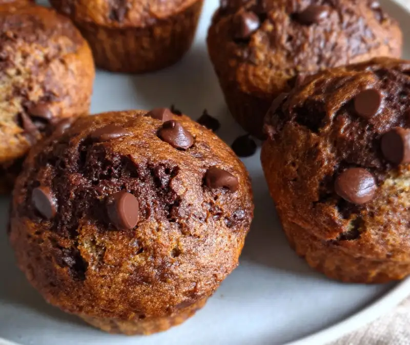 Chocolate Greek Yogurt Muffins