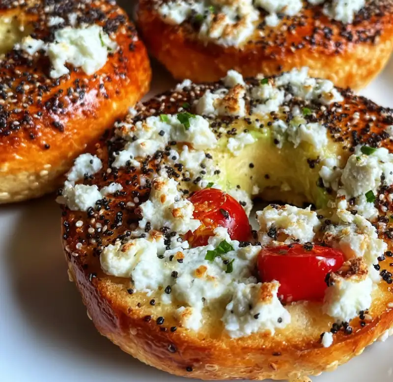 Protein Bagels with Cottage Cheese