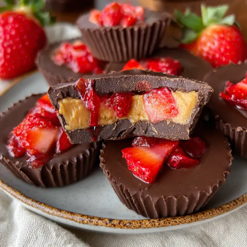 Strawberry Peanut Butter Cups
