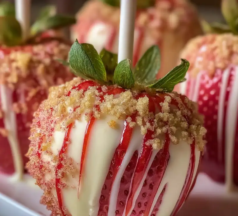 Strawberry Shortcake Candy Apples