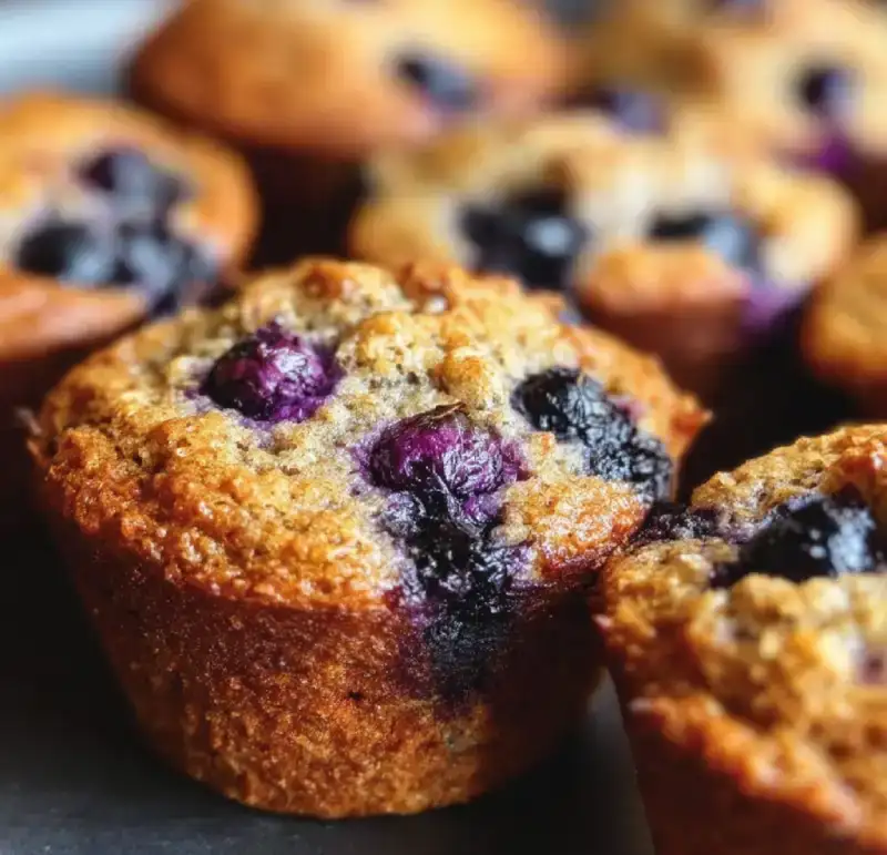 Blueberry Protein Muffins with Greek Yogurt