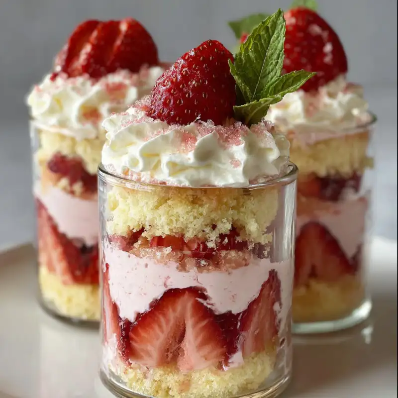 Strawberry Shortcake Dessert Cups