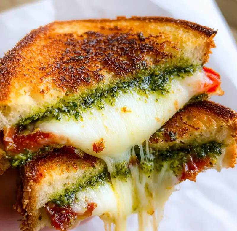 Best Pesto Grilled Cheese