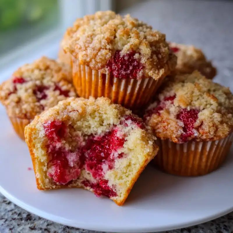 Bakery-Style Fresh Strawberry Muffins