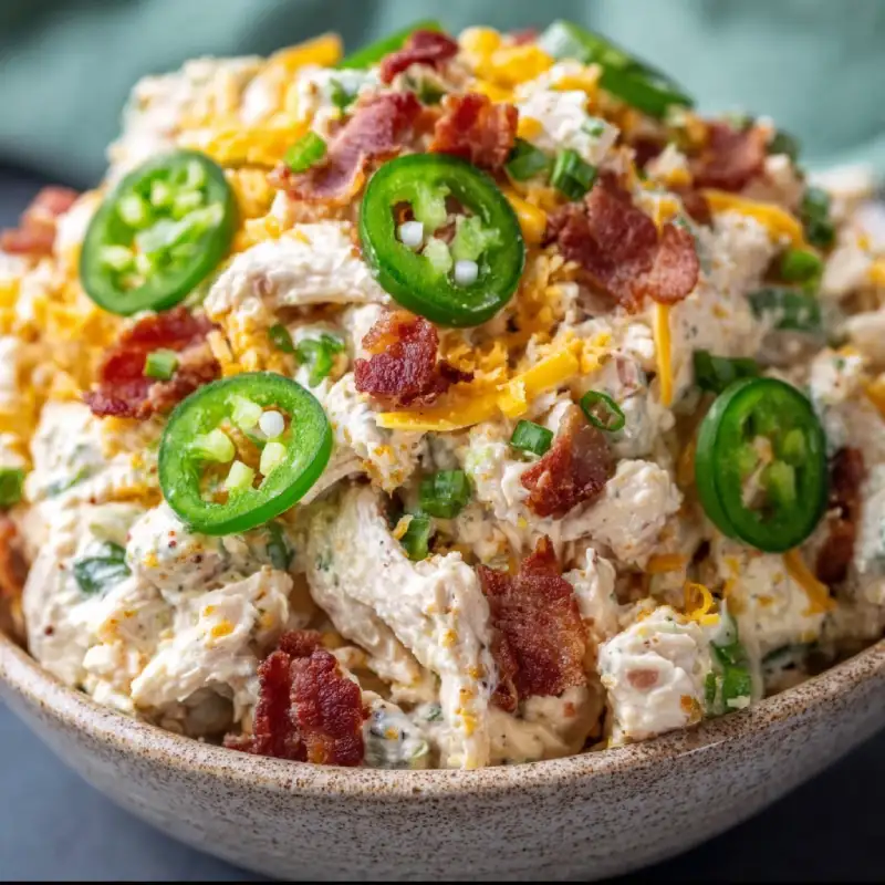 Jalapeno Popper Keto Chicken Salad