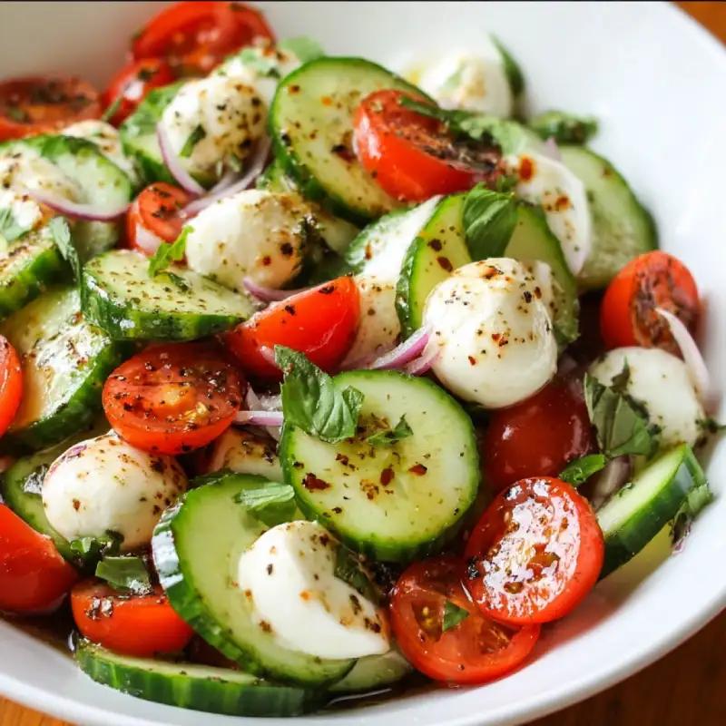 Cucumber Caprese Salad