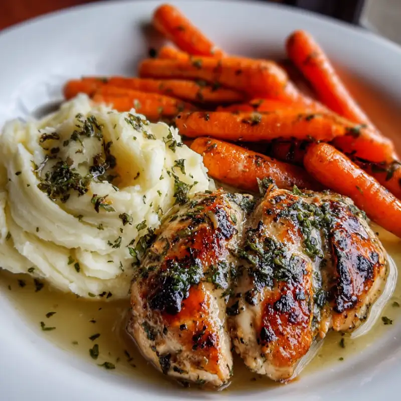 Garlic Herb Chicken with Creamy Mashed Potatoes