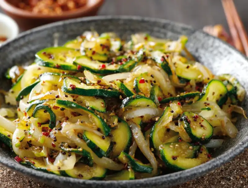 Japanese Zucchini & Onion Stir-Fry