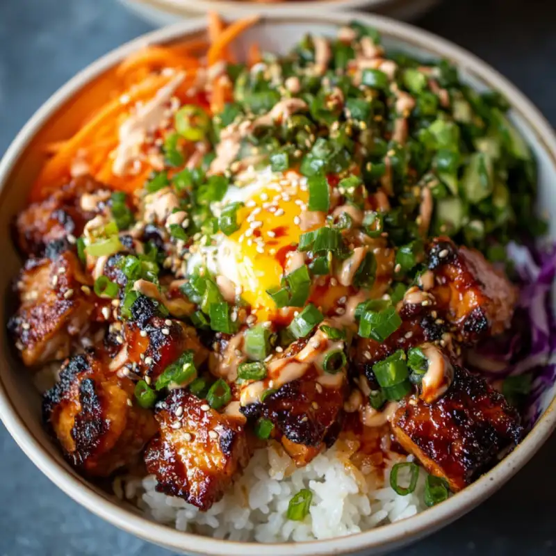Korean BBQ Chicken Bowls
