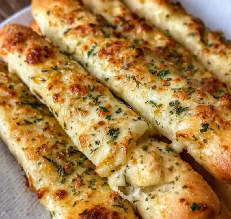 Keto Garlic Butter Breadsticks