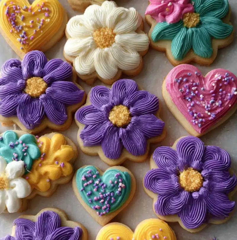 Buttercream Flower Cookies