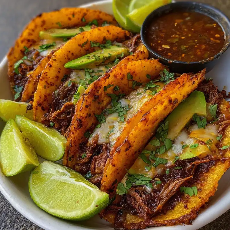 Super Crispy Birria Tacos