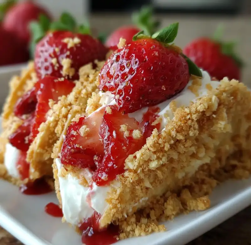 Strawberry Crunch Cheesecake Taco