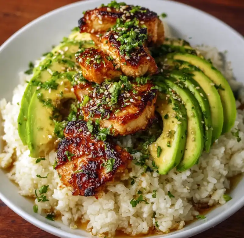 Honey Lime Chicken & Avocado Rice