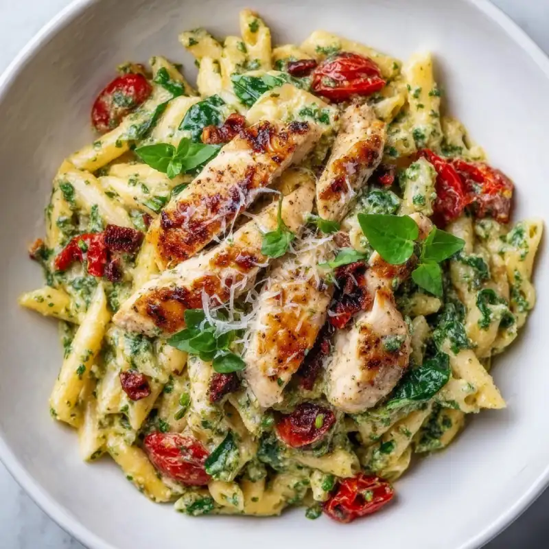Light Pesto Pasta with Chicken: Delicious Recipe