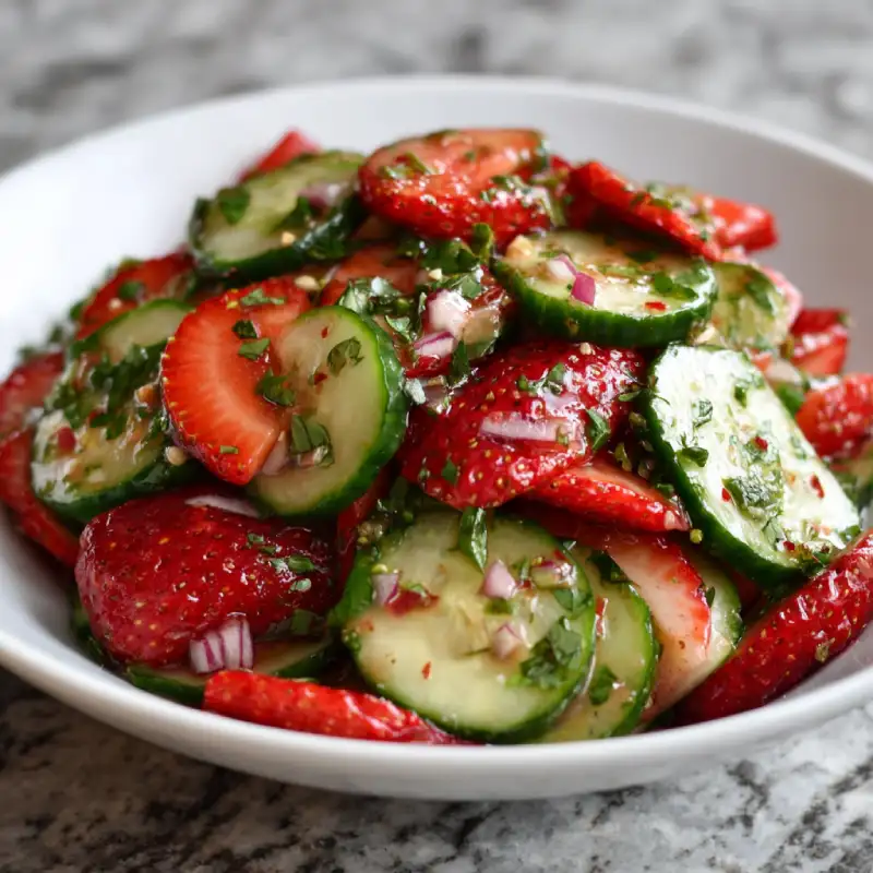 Cucumber Strawberry Salad