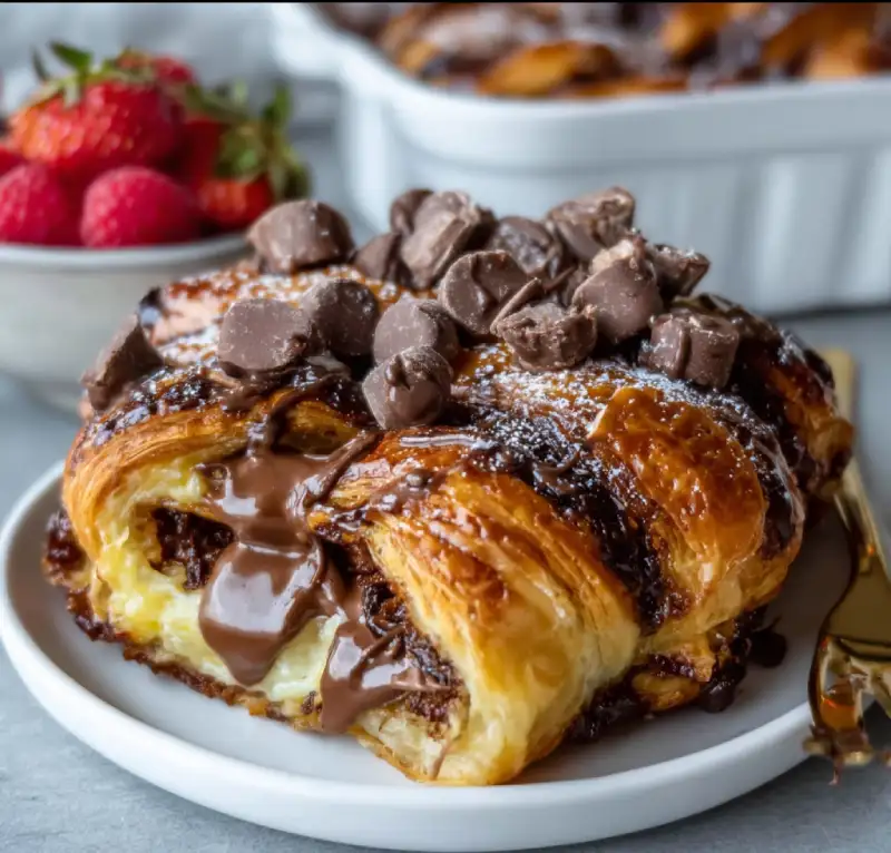 Chocolate Croissant Breakfast Bake: Delicious Recipe