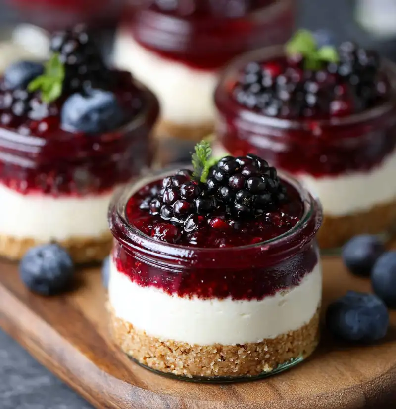 Berry No Bake Cheesecakes