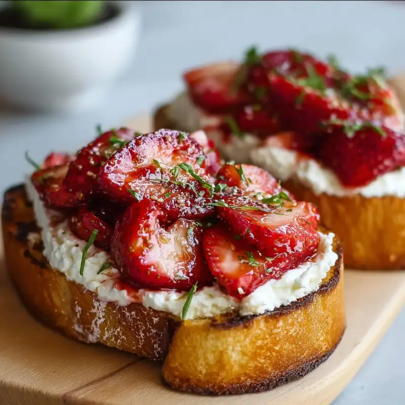 Roasted Strawberry Whipped Ricotta Toast: Easy Recipe Guide