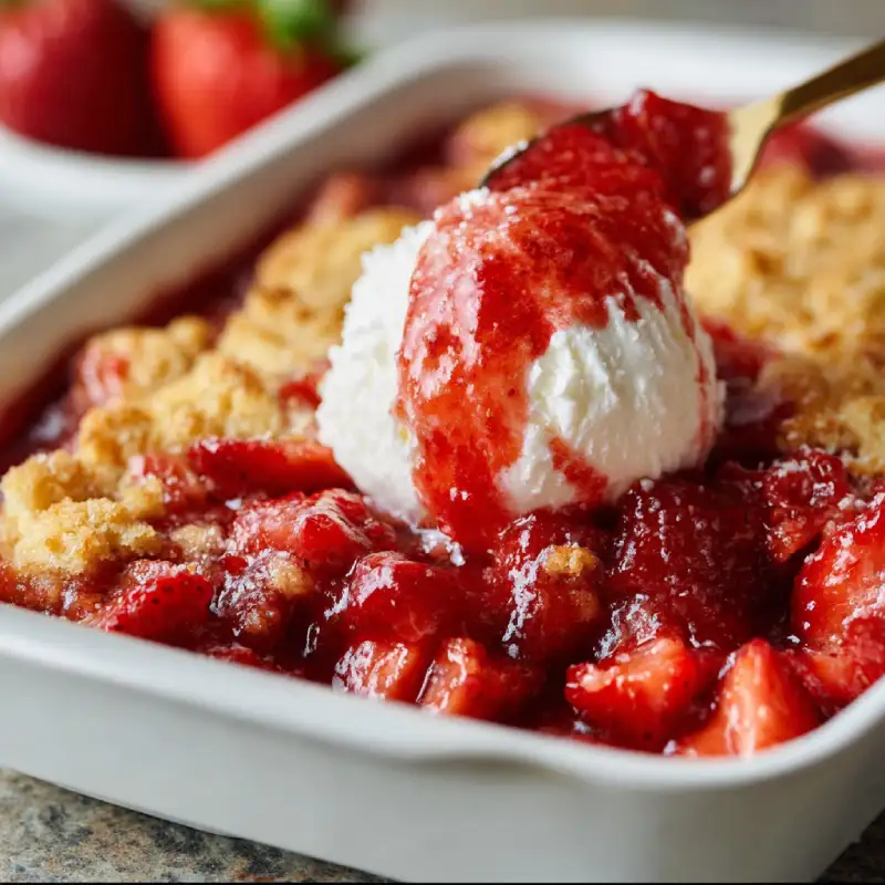 Fresh Strawberry Cobbler