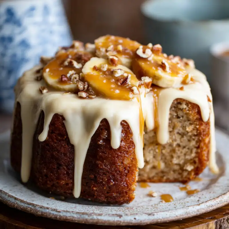 Caramel Brown Butter Banana Cake