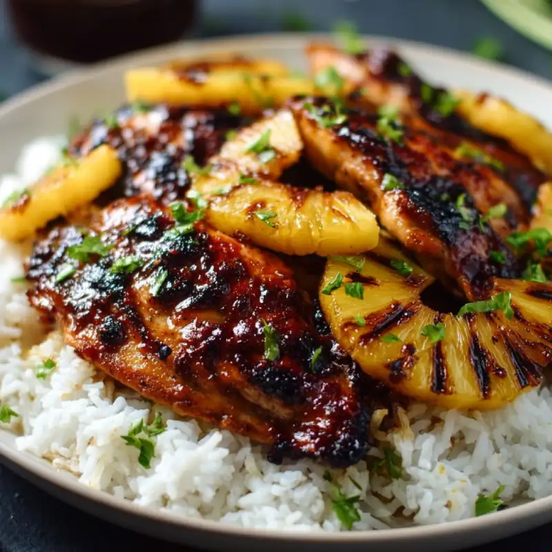 Hawaiian Chicken with Coconut Rice