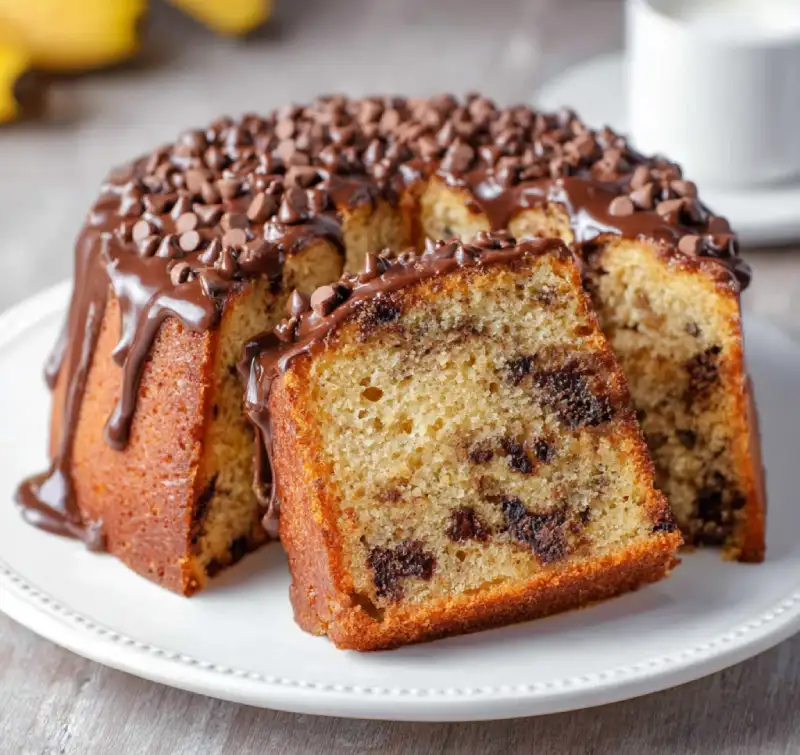 Banana Chocolate Chip Cake