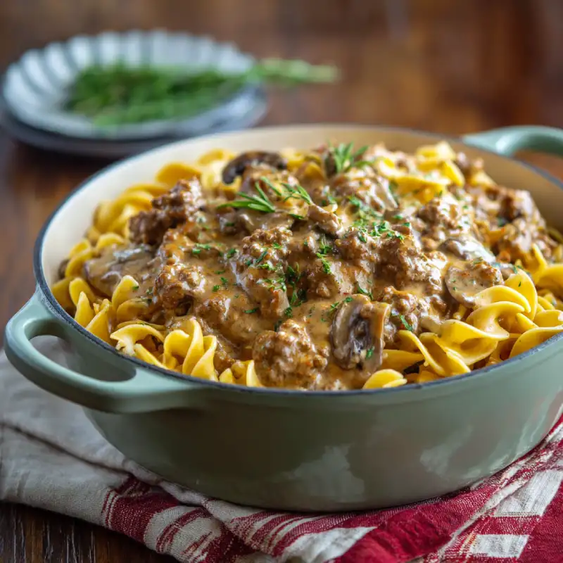Hearty Hamburger Stroganoff