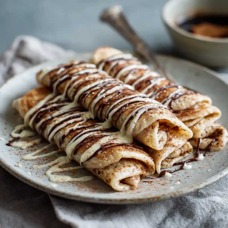Cinnamon Roll Protein Crepes