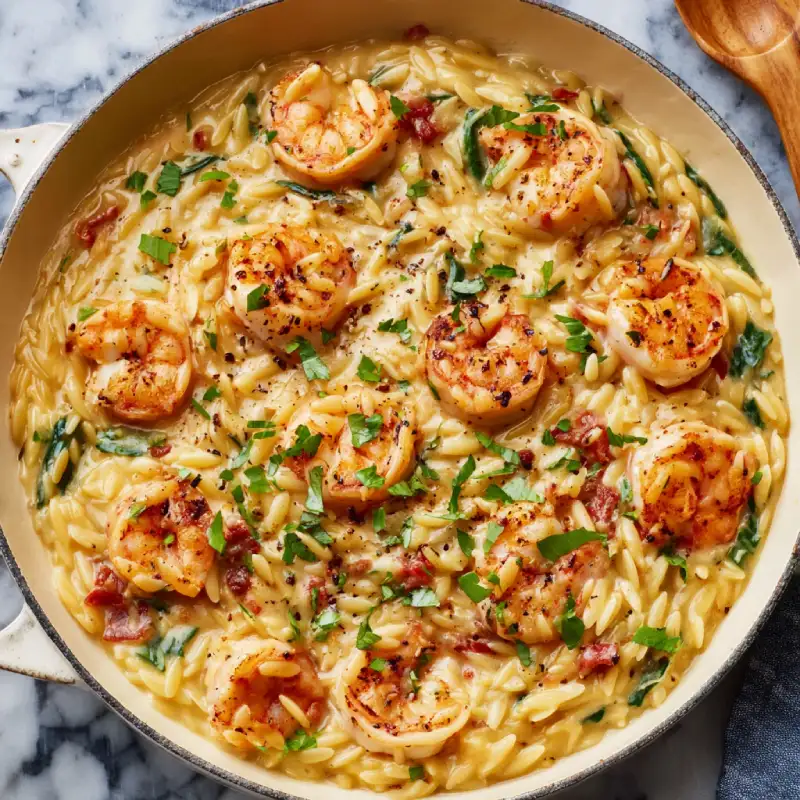 Creamy Shrimp Orzo