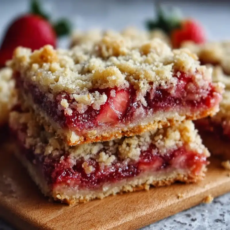 Strawberry Rhubarb Crumb Bars: Easy Recipe Awaits!