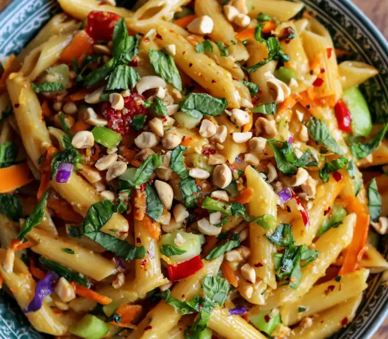 Spicy Thai Pasta Salad: Easy Recipe