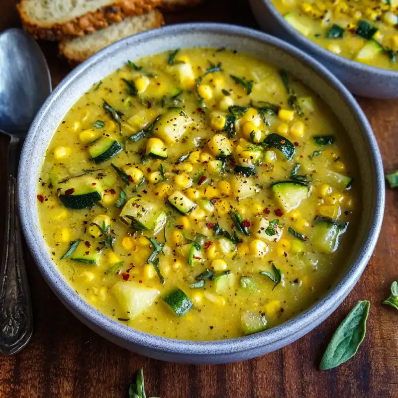 Summer Corn and Zucchini Chowder